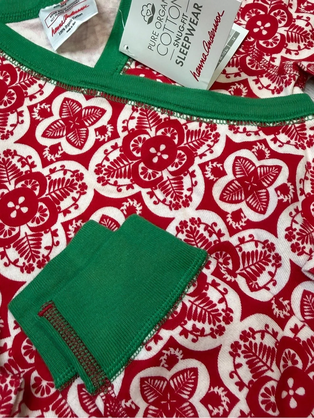 Hanna Andersson Organic Cotton Nordic Snowflake Pajama Set NEW SZ 100